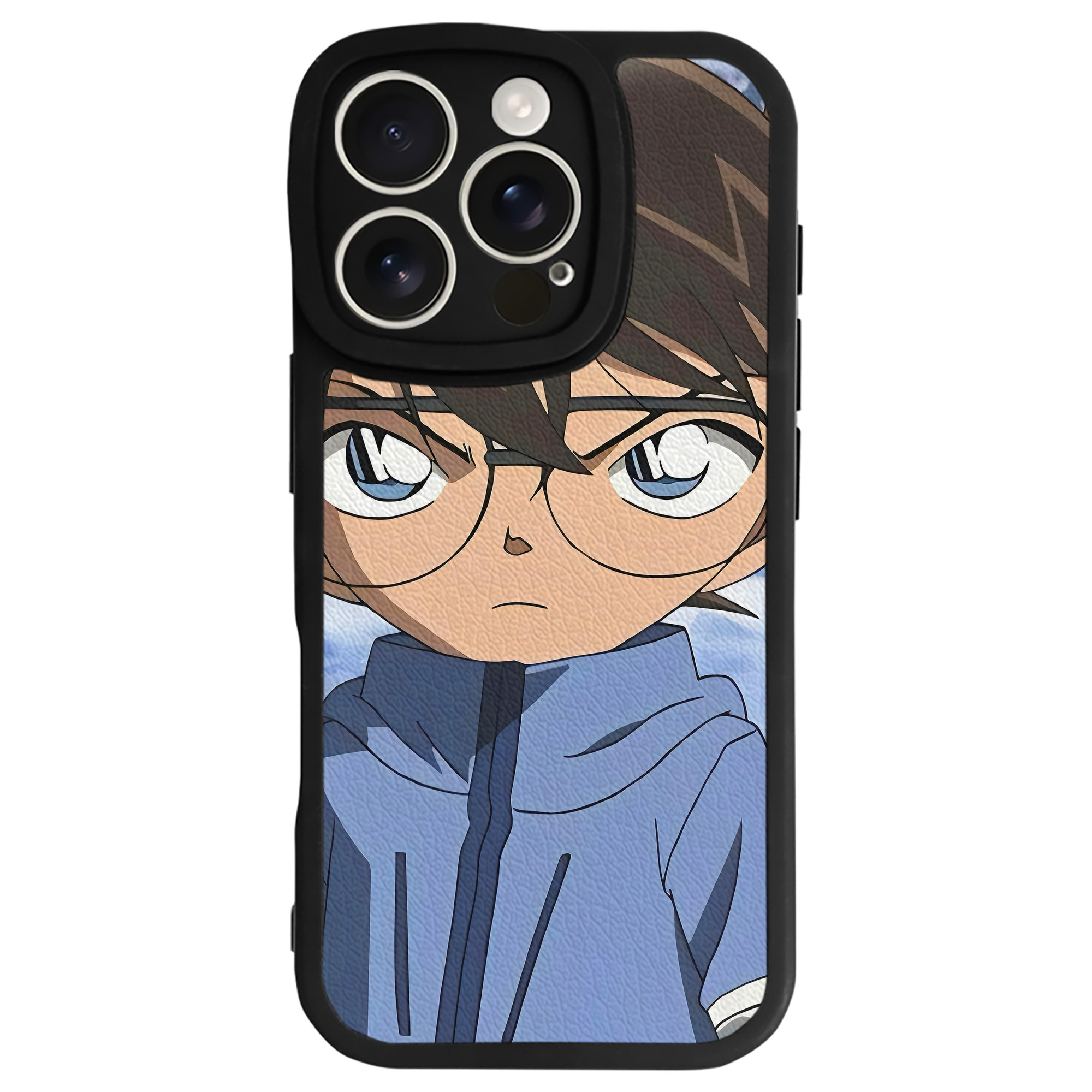 （画像用） 名探偵コナン Detective Conan 【iPhone 16シリーズ対応】シリコンスマホケース（レザー調） 材質：シリコン
